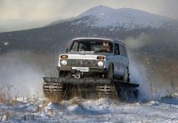 Снегоболотоход Метелица из легкового автомобиля