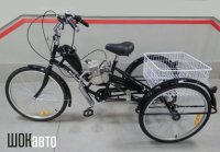 Трёхколёсный грузовой велосипед с мотором F-80